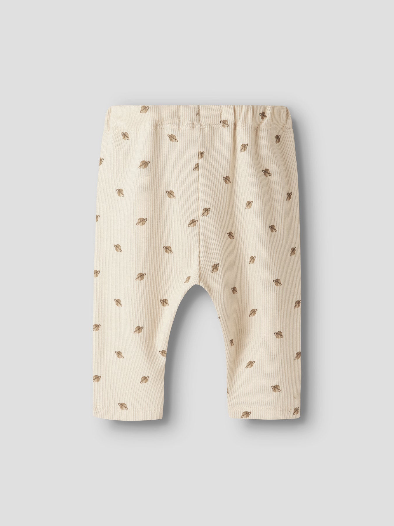 Lil' Atelier | Baby Broekje Rib Off White – Broekje met Planetenprint