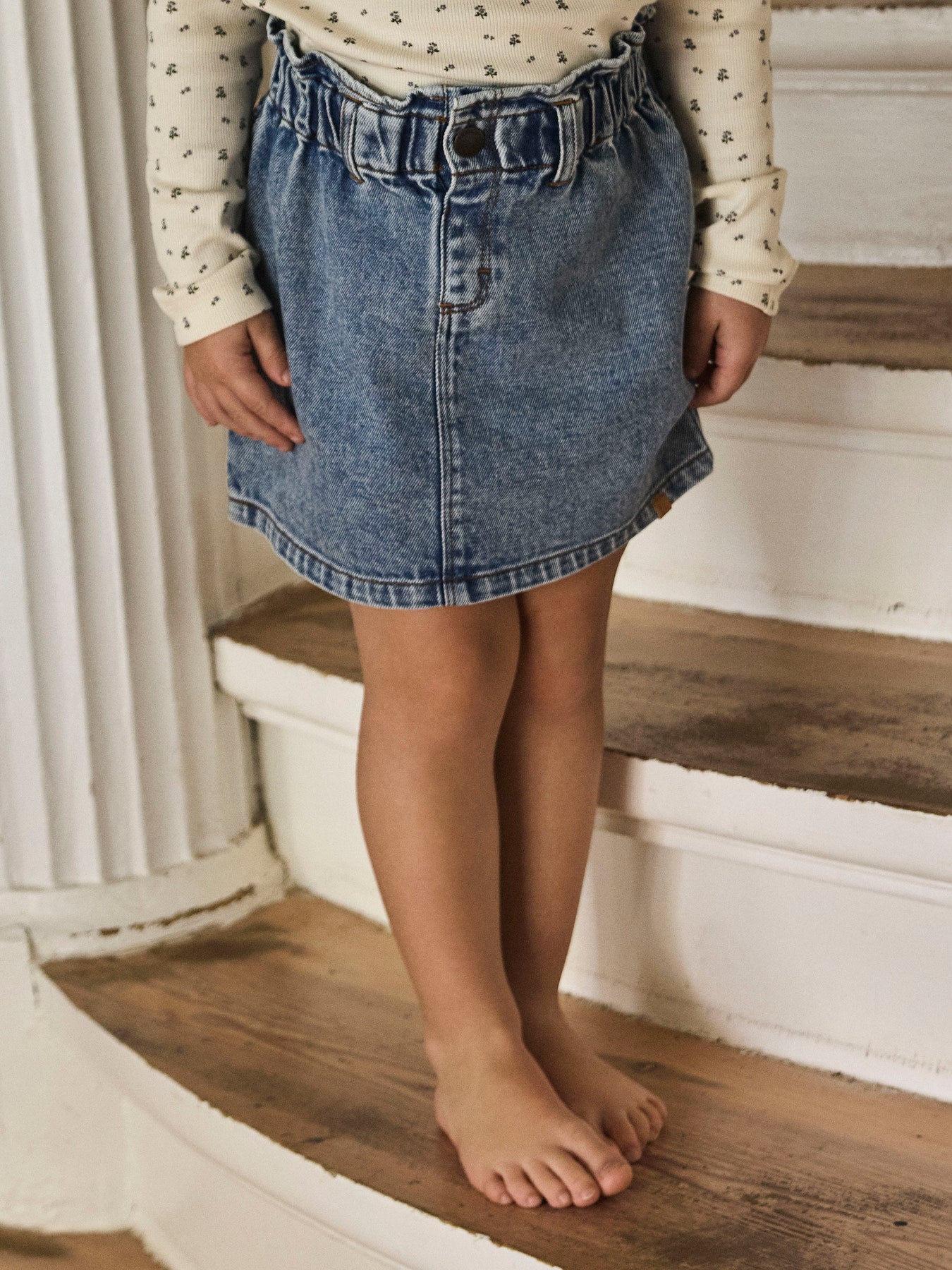 Lil' Atelier | Denim Rok Lichtblauw – Comfortabele Jeansrok voor Meisjes