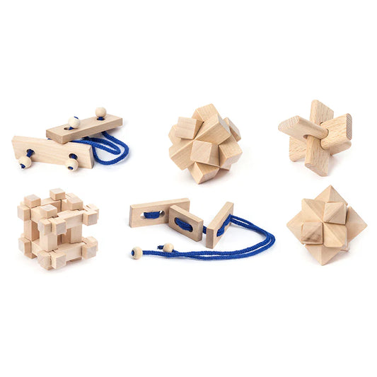 Kikkerland | Mystery Matchbox Wooden Puzzles – Houten Breinpuzzels in Luciferdoosje