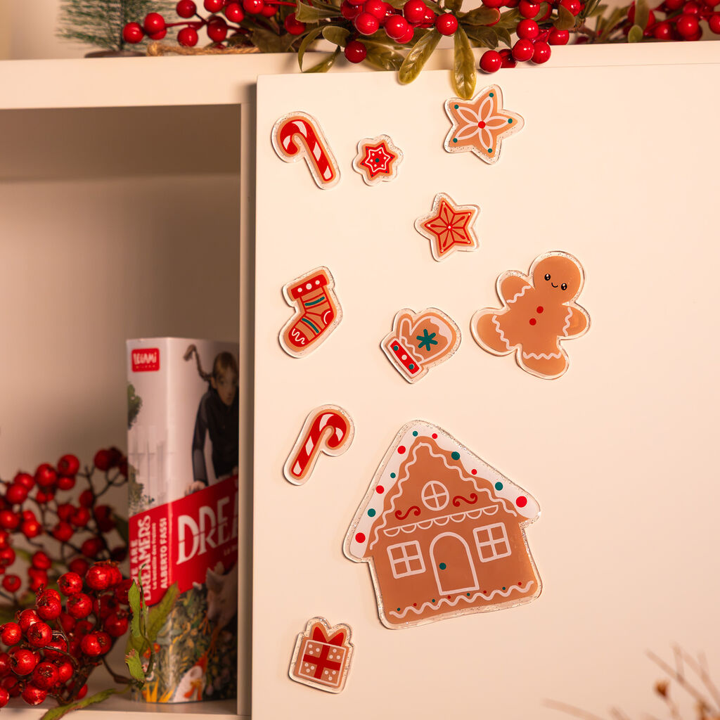 Legami | Gingerbread Raamstickers Gel – Window-Glow