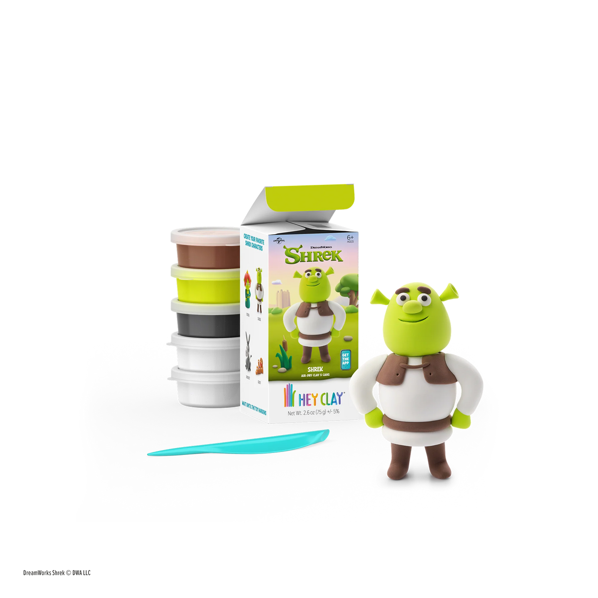 Hey Clay | Shrek | 5 potjes luchtdrogende klei