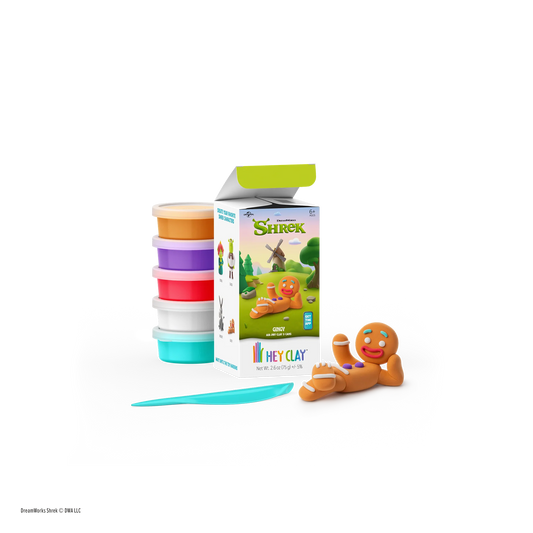 Hey Clay | Gingy | Shrek | 5 potjes luchtdrogende klei