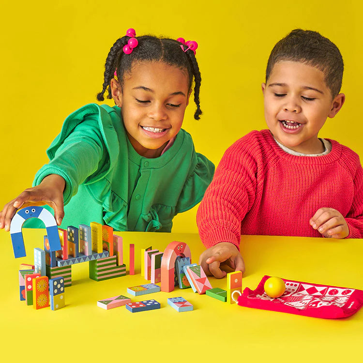 Kikkerland | Kidoki Topple Twist Dominoes