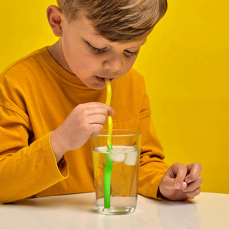 Kikkerland | Kleurveranderende rietjes kinderen – Kidoki herbruikbare rietjes set