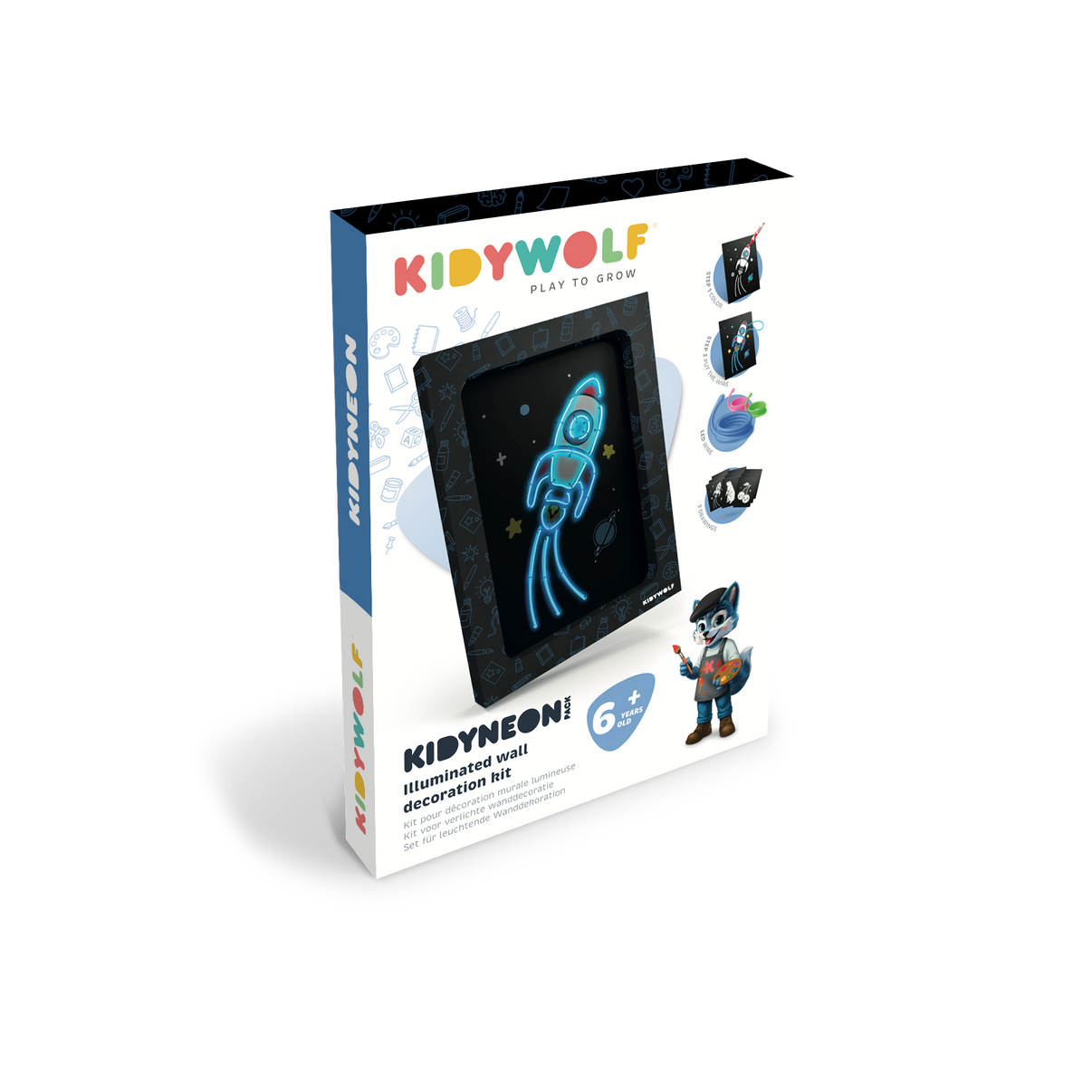 Kidywolf | Kidyneon lichtgevende wanddecoratie - pack