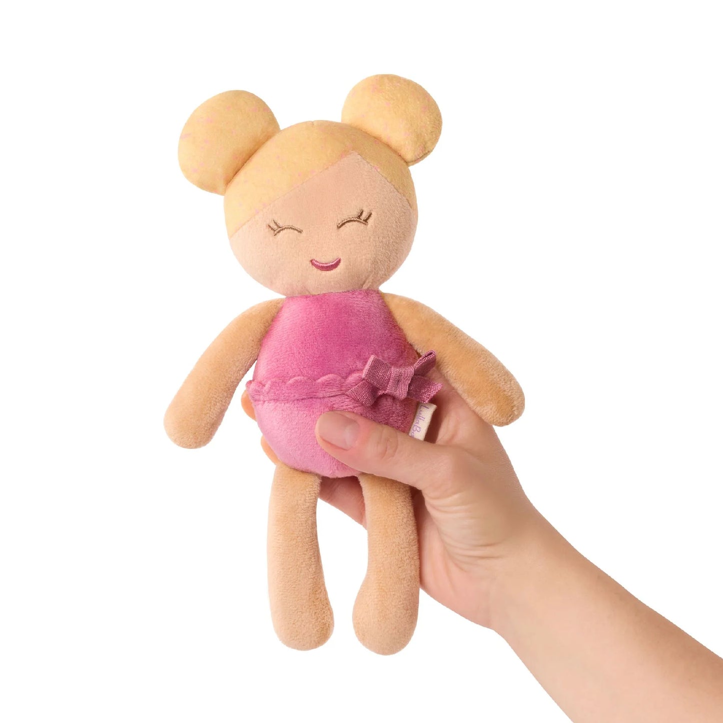 LullaBaby | Mini Badpop Meisje 15 cm | Zachte Pluchen Badpop