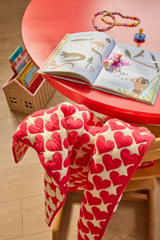 RICE | katoenen deken hartjes