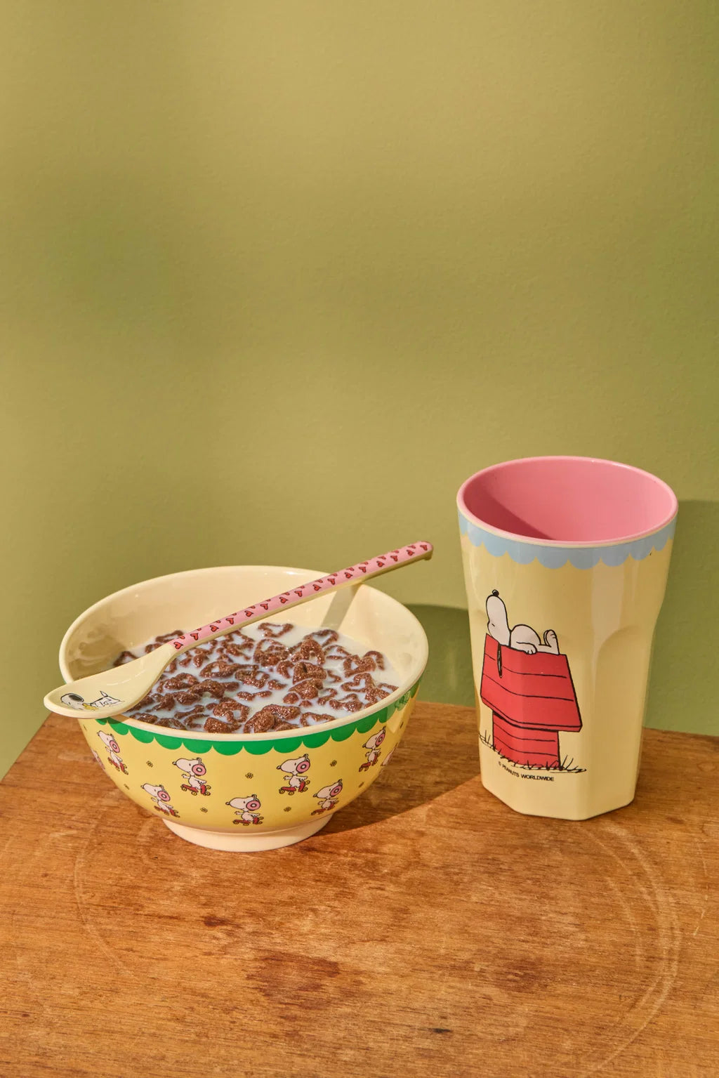 RICE | Bakje gele snoopy print