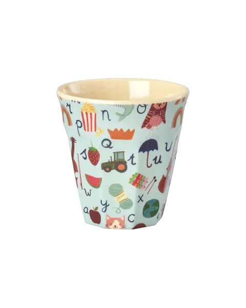 RICE | Melamine beker Blue ABC 250 ml