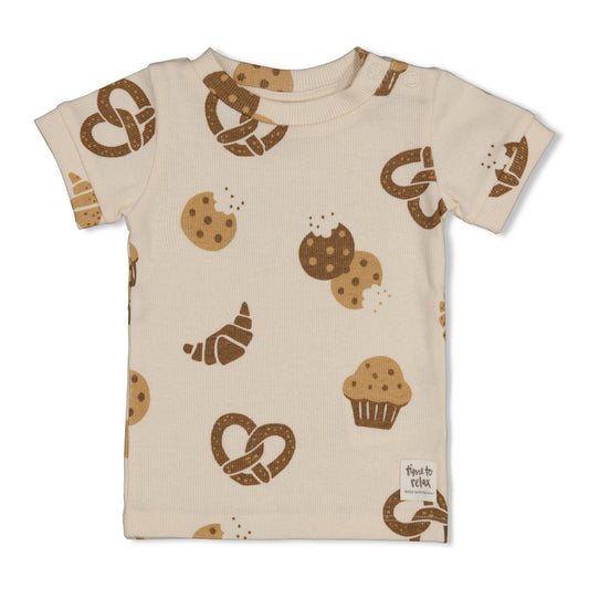 Feetje | Shortama Cosy Crumbs – Beige Baby Pyjama