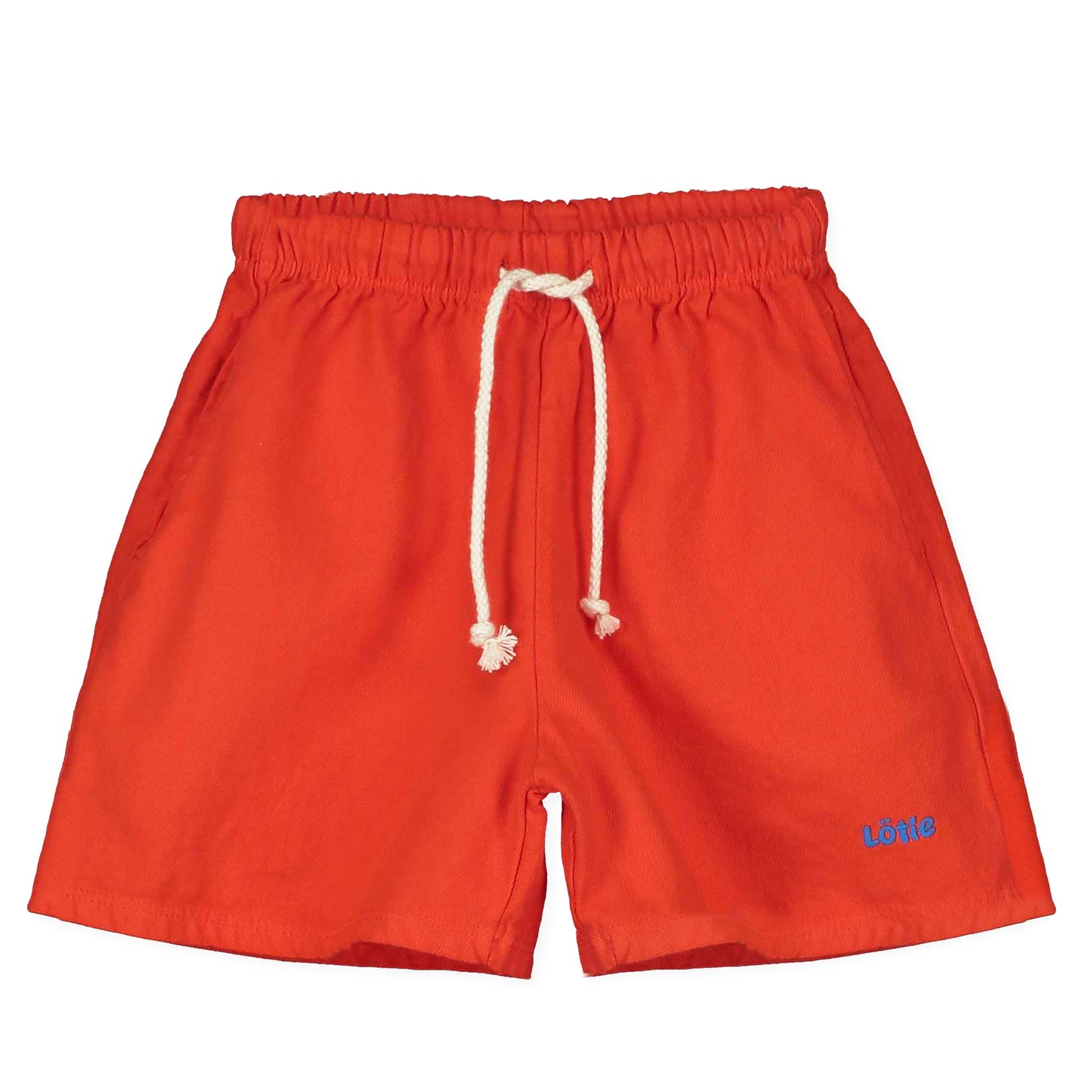 Lötiekids | Twill bermuda pockets - coral red