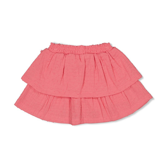 Jubel | Rok mouseline roze - salsa sunset