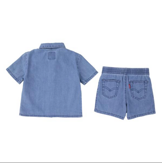 Levis | set denim blouse and shorts