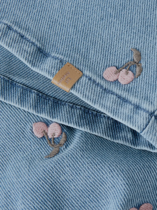 Lil Atelier | loose denim skirt cherry