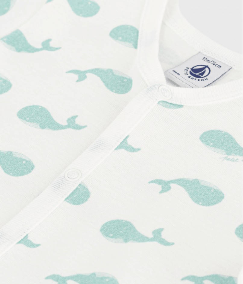 Petit Bateau | kort boxpakje katoen met walvissen print