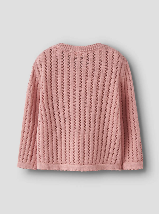 Lil Atelier | Long sleeve knit cardigan roze