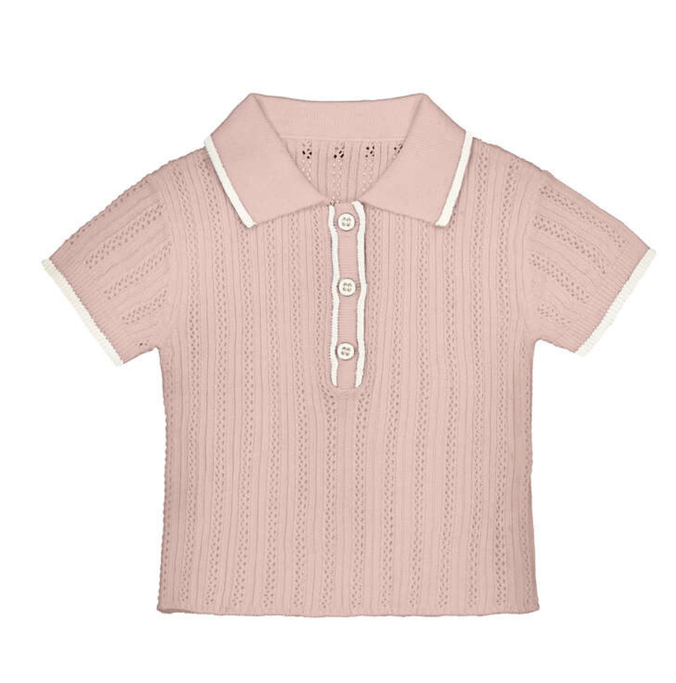 Mayoral | Polo gebreid lichtroze