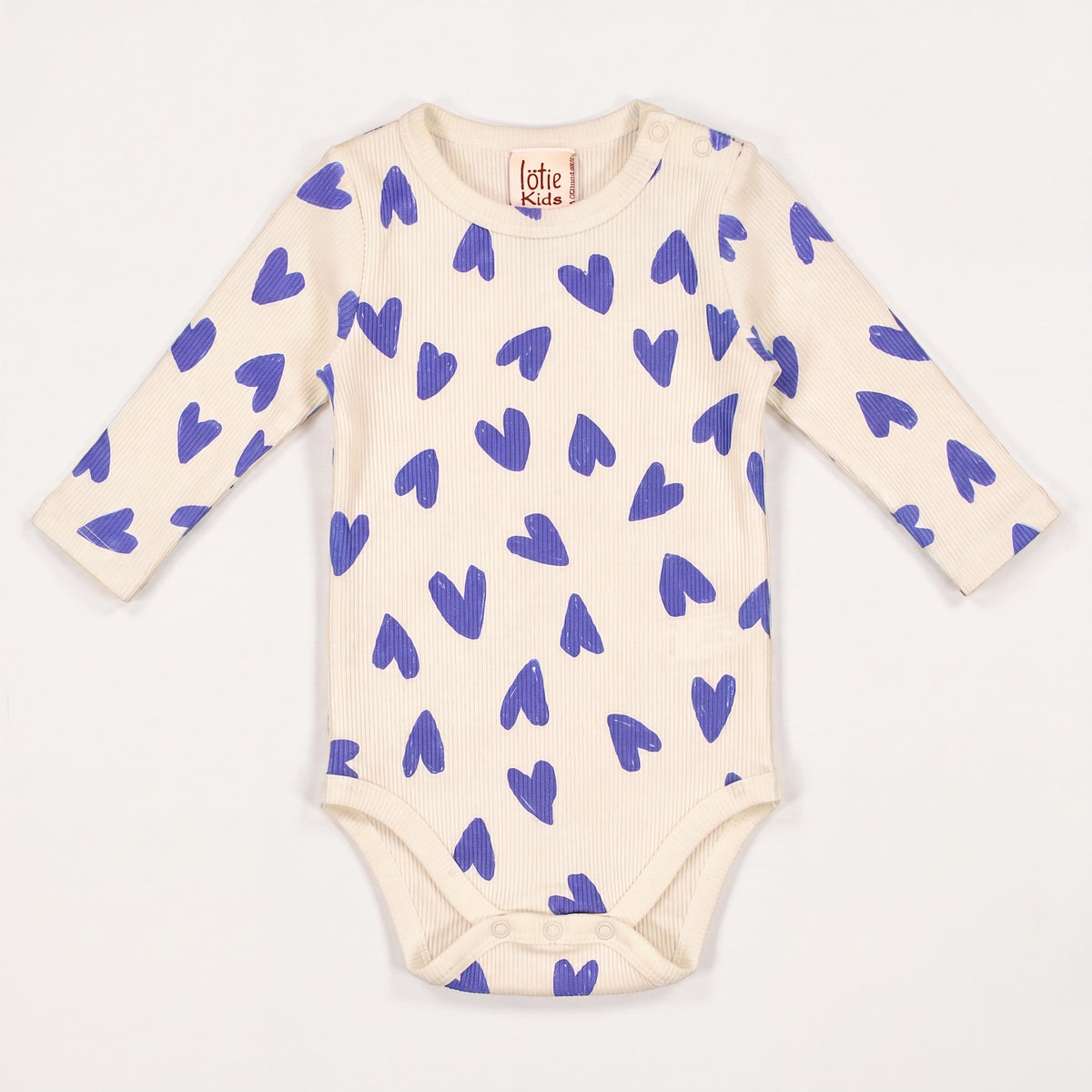 Lötiekids | Hearts longsleeve romper crème