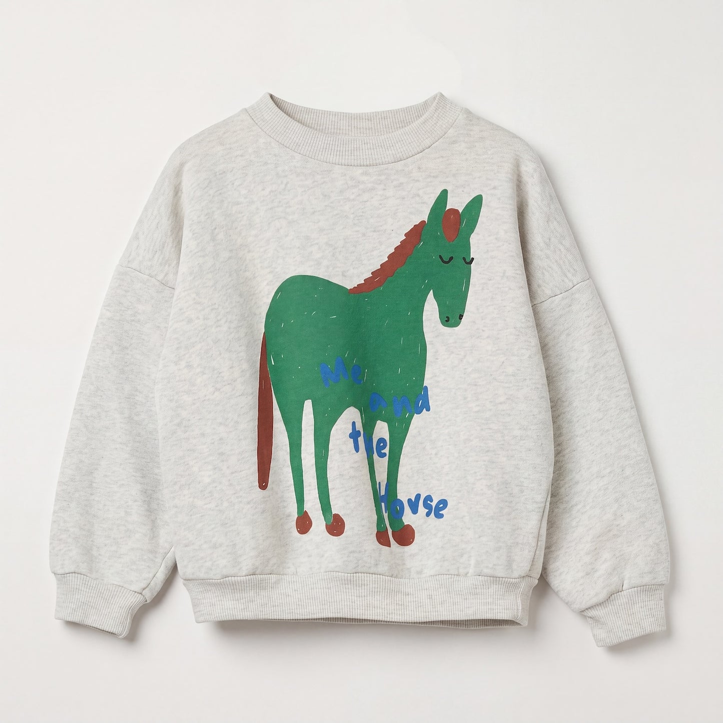Lötiekids | Me and the Horse sweatshirt lichtgrijs
