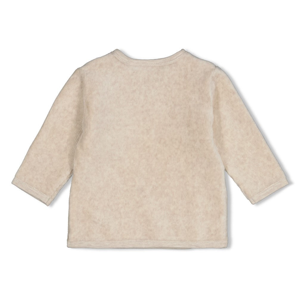 Feetje | Velours overslagshirt The Cuddle Company taupe