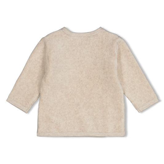 Feetje | Velours overslagshirt The Cuddle Company taupe