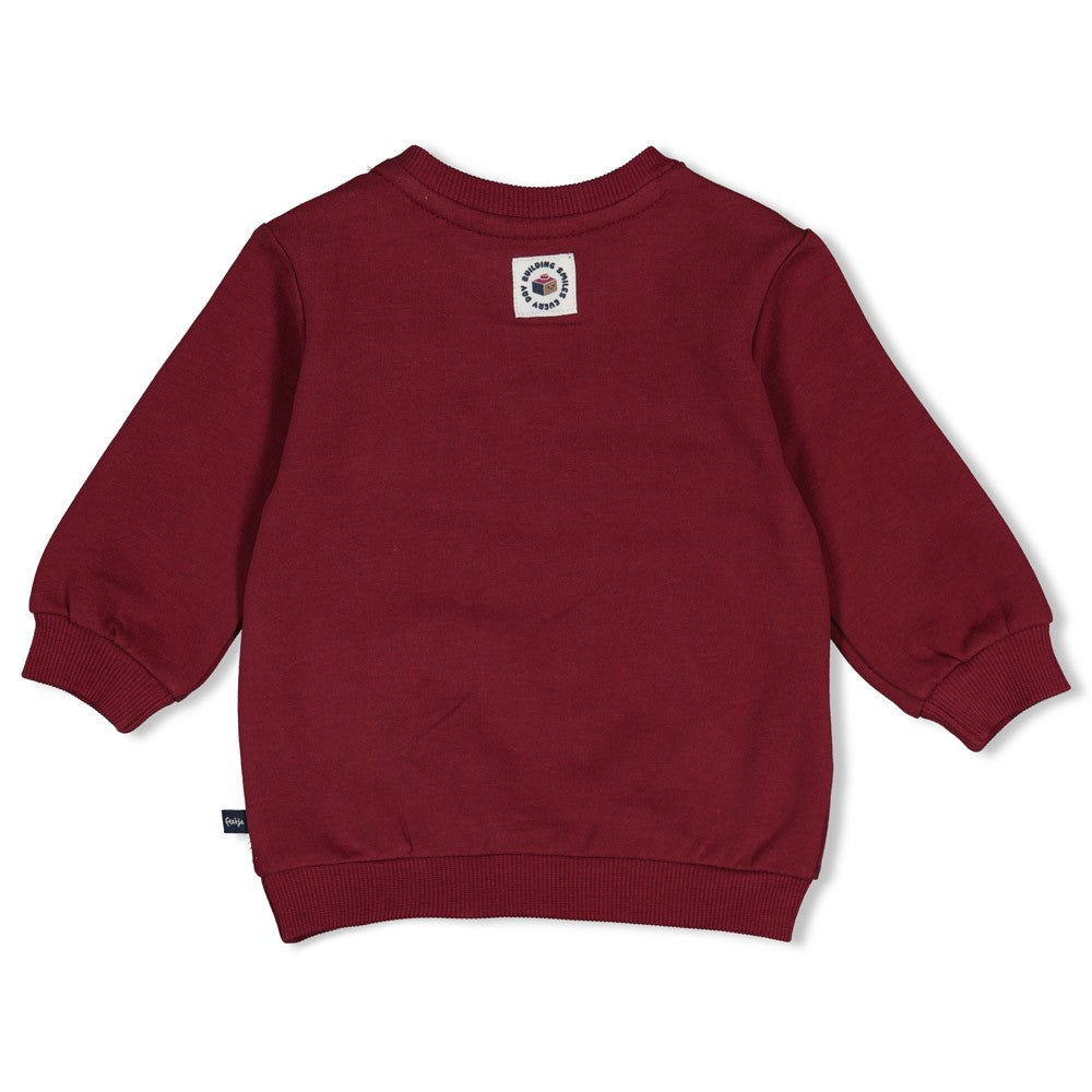 Feetje | Sweater Smiles Built for Fun bordeaux