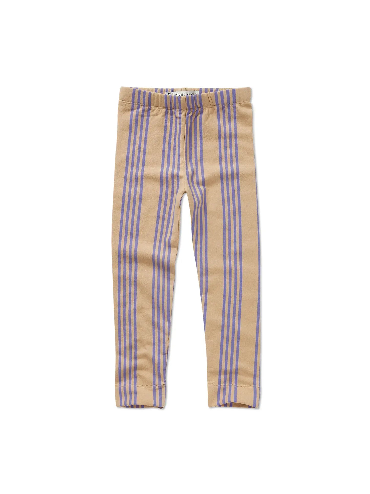 Sproet & Sprout | winterlegging met lila strepen - zand