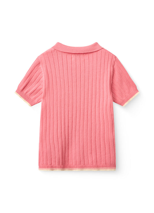 Copenhagen colors | Knitted rib polo roze