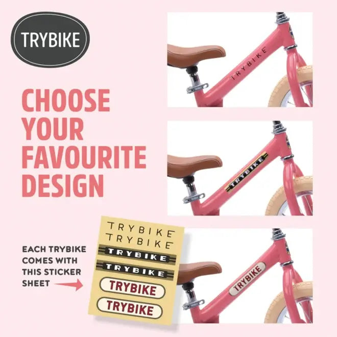 Trybike | Steel 2-in-1 Driewieler - Matt Pink