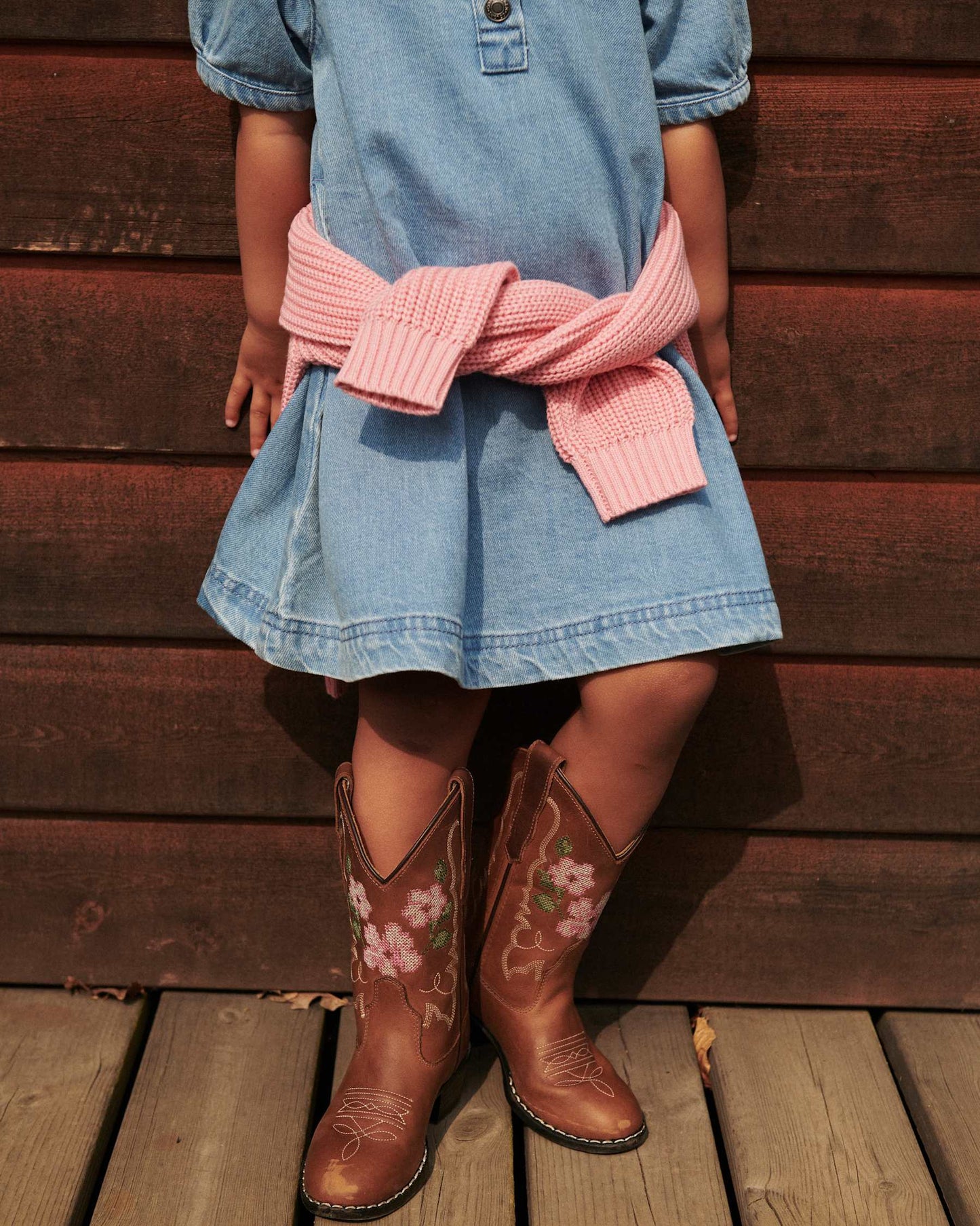 Bootstock | Limited cowboy boot high - brown flower