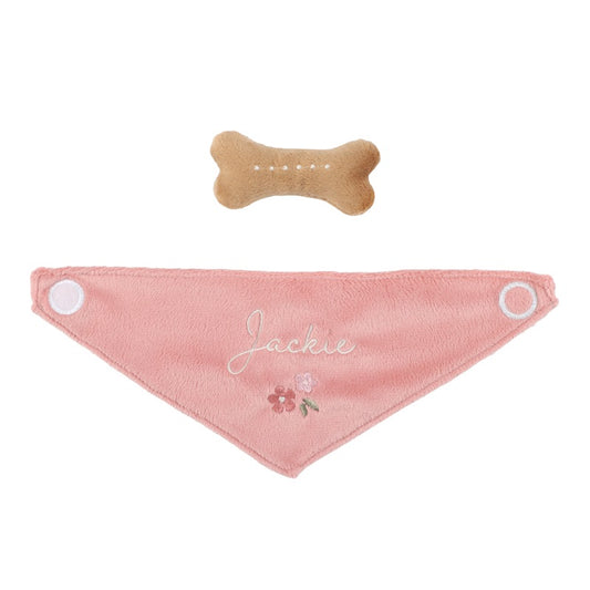 knuffel hond jackie met speelgoed en accessoires