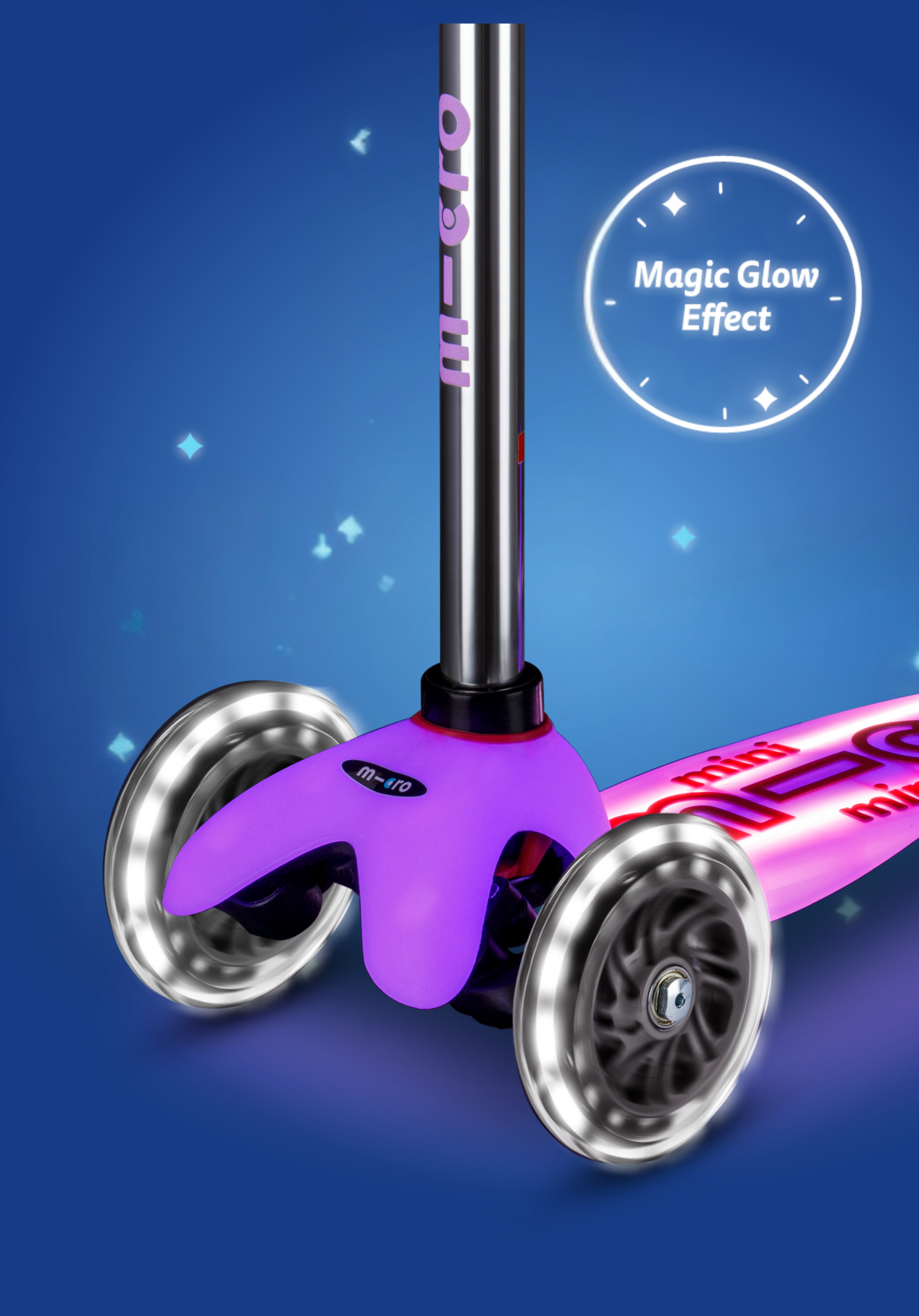 Micro Step | Mini Micro Deluxe Glow LED Plus – 3-wiel kinderstep Frosty