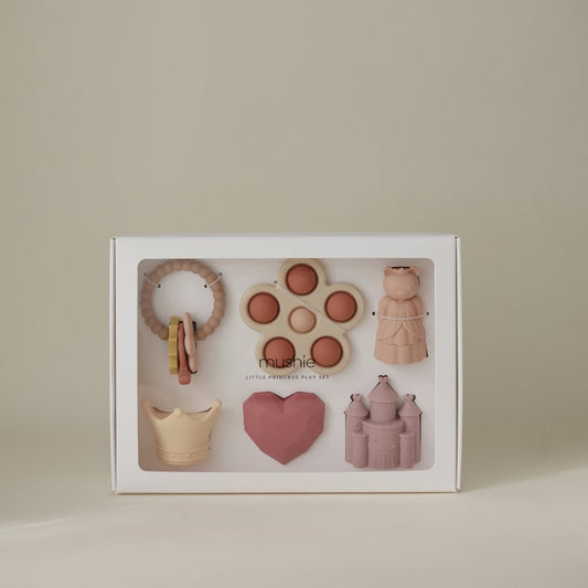 Mushie | Cadeauset Little Princess – badspeelgoed en bijtring