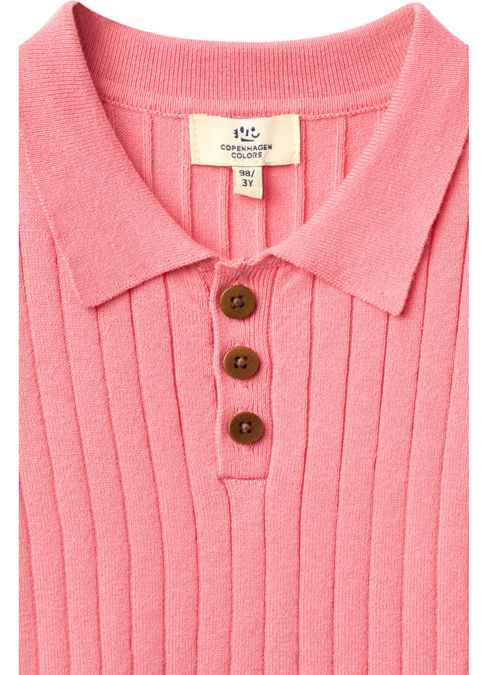 Copenhagen colors | Knitted rib polo roze