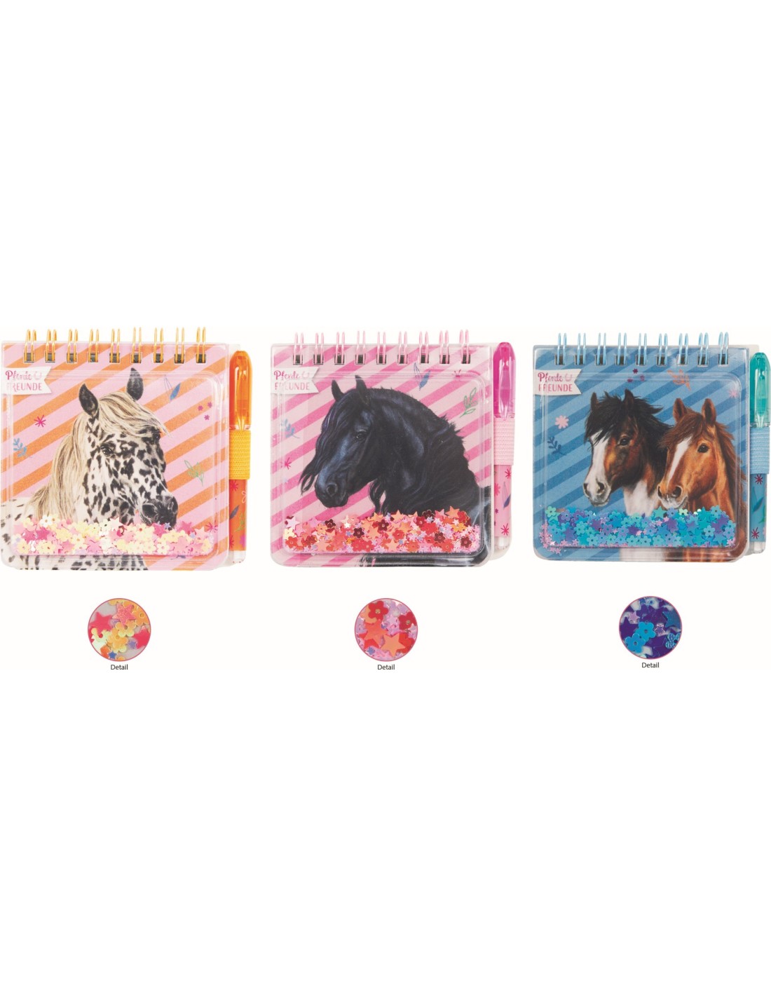 Spiegelburg | Notitieset Paarden met Glitterpailletten en Gelpen