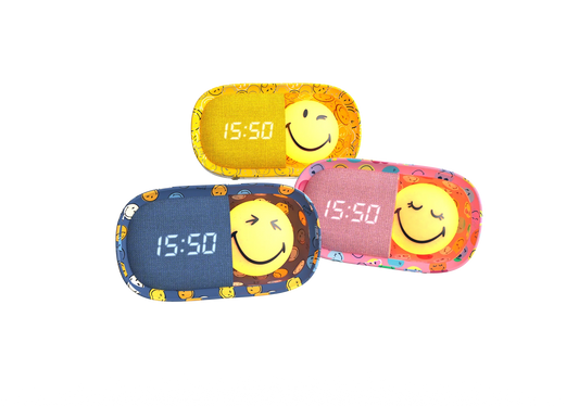 MOB | Dreamy Clock Smiley World Blauw