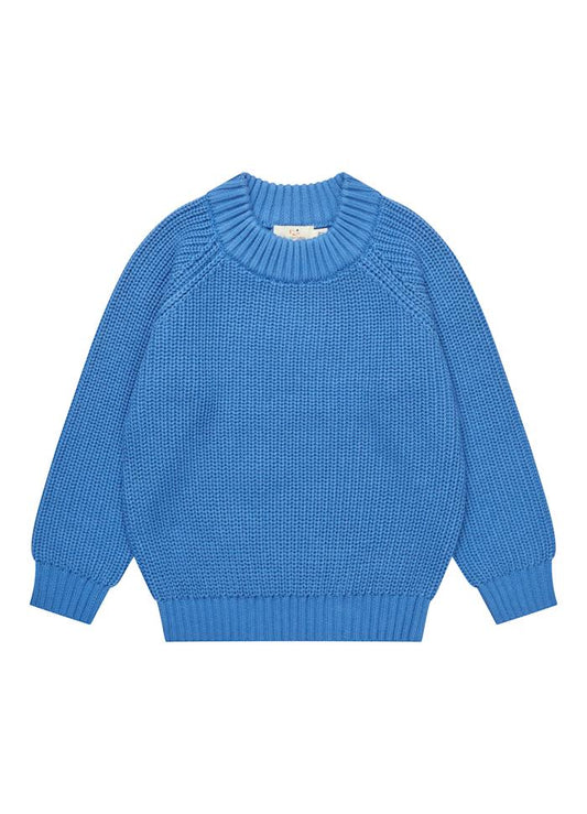Copenhagen colors | Knitted classic trui blauw en roze