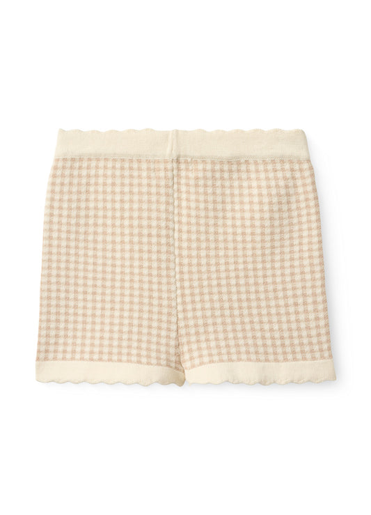 Copenhagen colors | Check jaquard short beige kort broekje