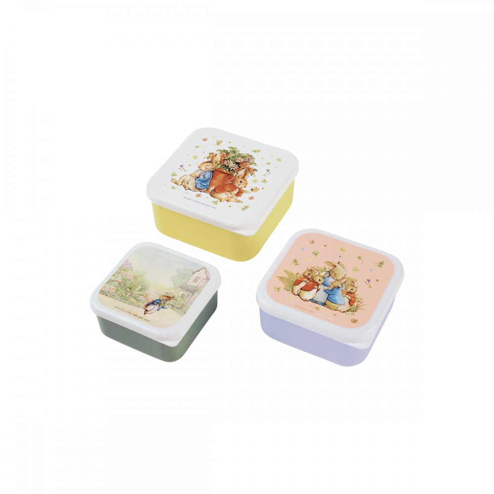 Petit jour Paris | Peter Rabbit Snackbox Set – Bewaardoosjes voor Onderweg