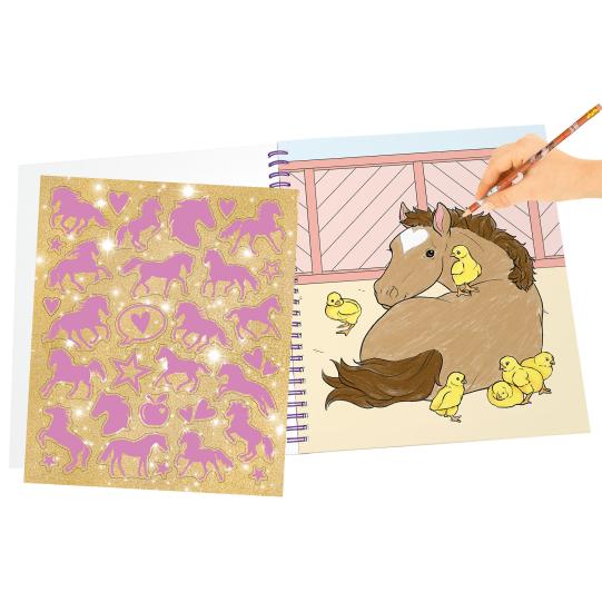 Miss Melody | Kleurboek met Pailletten – Paarden