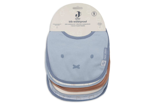 Jollein | Miffy Moments waterproof slabben 5-pack Cloudy Blue