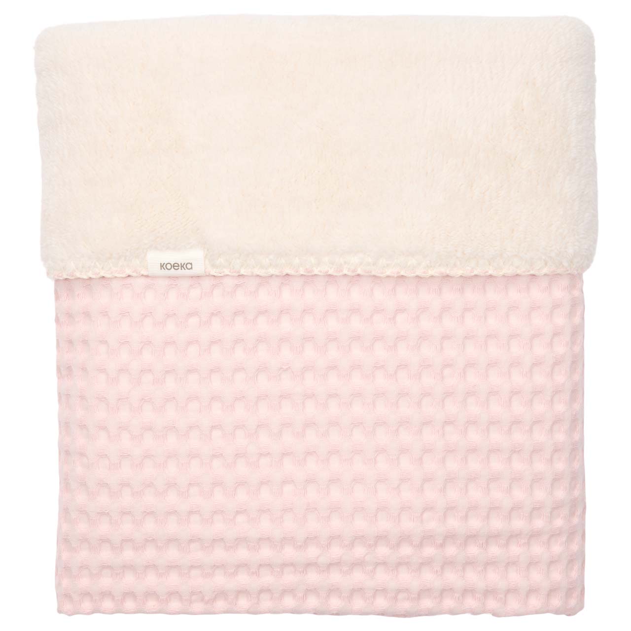 Koeka | Wieg - en ledikantdeken Wafel/Teddy Oslo Cotton Candy