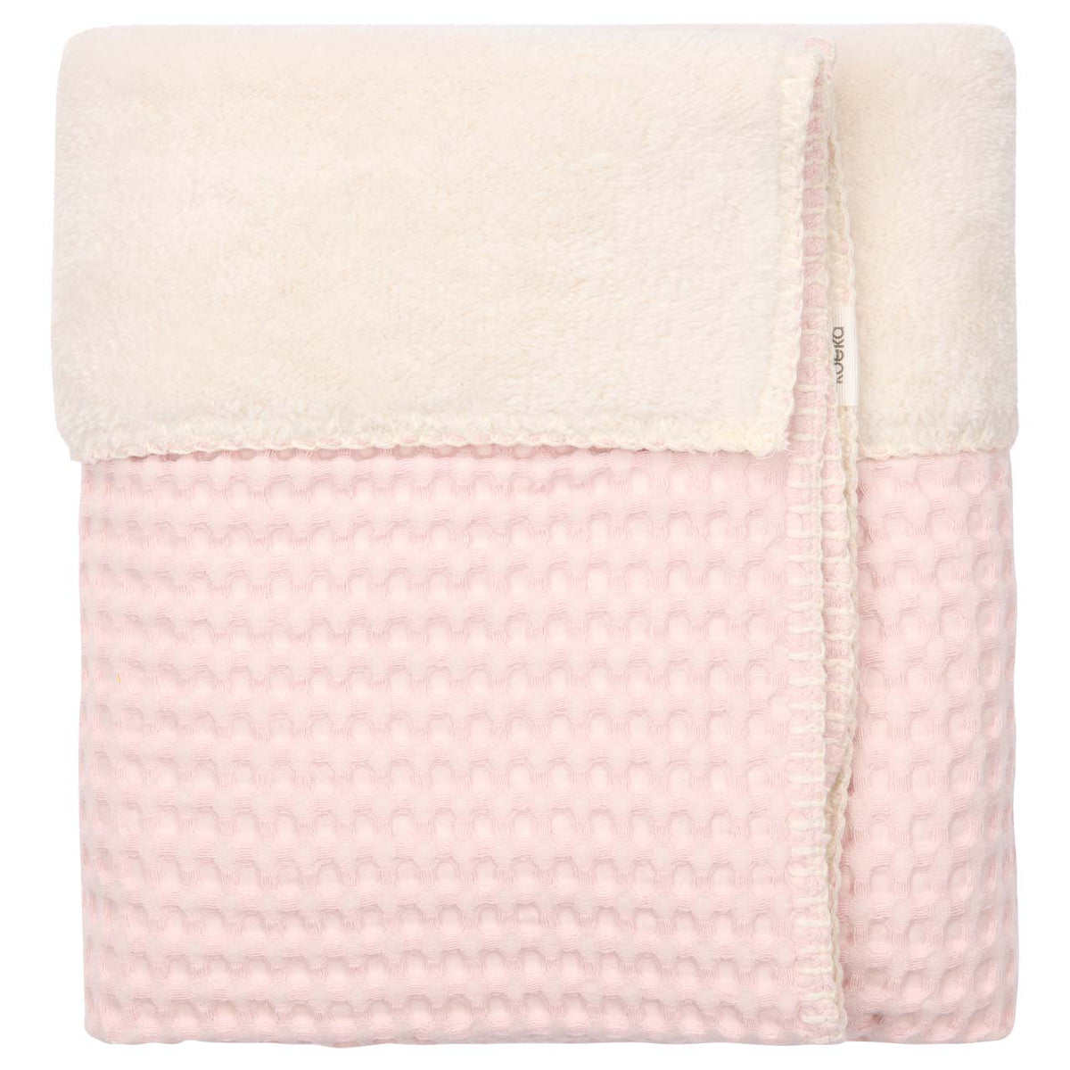 Koeka | Wieg - en ledikantdeken Wafel/Teddy Oslo Cotton Candy