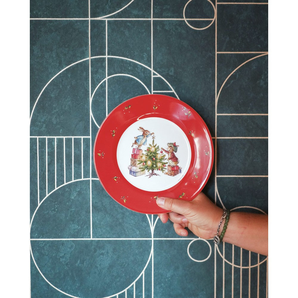 Peter Rabbit | Kerstbordje Rood Kerst | Petit Jour Paris