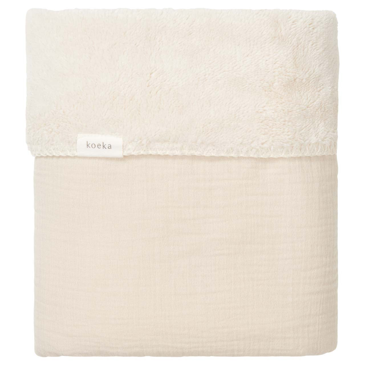 Koeka | Wieg -en ledikantdeken Teddy Faro Warm White