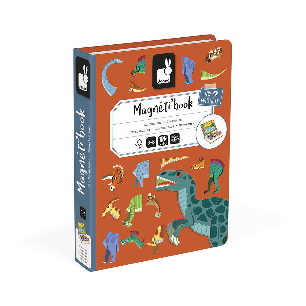 Janod | Magnetibook Dino – Educatief Magneetspel Dinosaurussen
