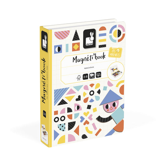 Janod | Magnetibook Moduloform – Creatief Magnetisch Speelboek (85 Stuks)