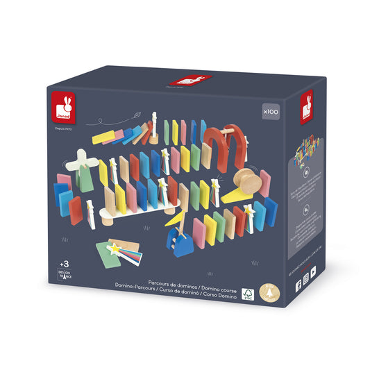 Janod | Applepop – Domino Parcours (100-delig)