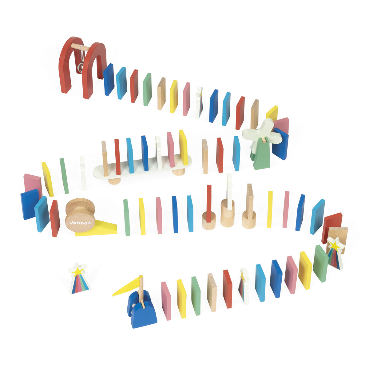 Janod | Applepop – Domino Parcours (100-delig)