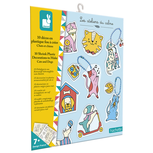 Janod | Atelier – Shrink Plastic Katten en Honden (DIY Sleutelhangers & Magneten)